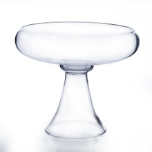 9" x 9" Bowl Glass Vase on Stand - 4 Pieces