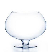 9" x 12" Bowl Glass Vase With Stem - 2 Pieces