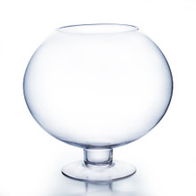 9" x 16" Glass Bowl Vase With Stem