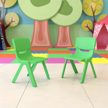 2 Pack Green Plastic Stackable School Chair with 13.25" Seat Height [FLF-2-YU-YCX-004-GREEN-GG]