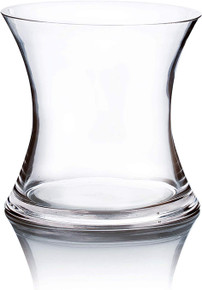 7" x 7" Clear Concaved Style Vase - 8 Pieces
