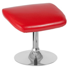 Egg Series Red LeatherSoft Ottoman [FLF-CH-162430-O-RED-LEA-GG]
