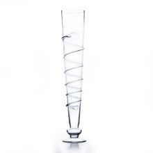 4" x 24" Trumpet Pilsner Vase Swirl Design - 8 Pieces