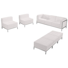 HERCULES Imagination Series Melrose White LeatherSoft Sofa, Chair & Ottoman Set [FLF-ZB-IMAG-SET20-WH-GG]
