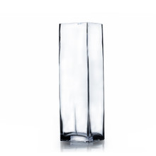 4" x 12" Block Glass Vase - 12 Pieces