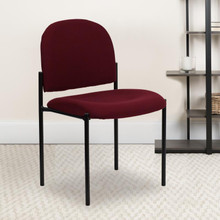Comfort Burgundy Fabric Stackable Steel Side Reception Chair [FLF-BT-515-1-BY-GG]