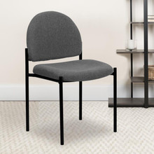 Comfort Gray Fabric Stackable Steel Side Reception Chair [FLF-BT-515-1-GY-GG]