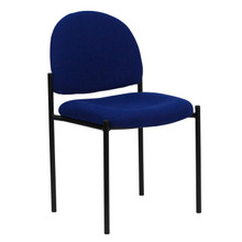 Comfort Navy Fabric Stackable Steel Side Reception Chair [FLF-BT-515-1-NVY-GG]