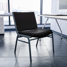HERCULES Series Big & Tall 1000 lb. Rated Black Fabric Stack Chair [FLF-XU-60555-BK-GG]