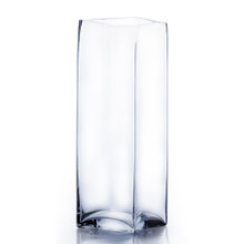 6" x 16" Block Glass Vase - 4 Pieces