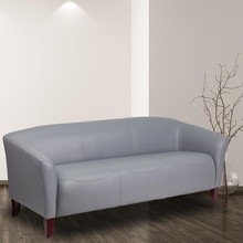HERCULES Imperial Series Gray LeatherSoft Sofa [FLF-111-3-GY-GG]
