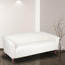 HERCULES Imperial Series Ivory LeatherSoft Sofa [FLF-111-3-WH-GG]