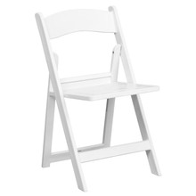 HERCULES Series 1000 lb. Capacity White Resin Folding Chair with Slatted Seat [FLF-LE-L-1-WH-SLAT-GG]