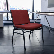 HERCULES Series Big & Tall 1000 lb. Rated Burgundy Fabric Stack Chair [FLF-XU-60555-BY-GG]