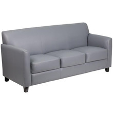 HERCULES Diplomat Series Gray LeatherSoft Sofa [FLF-BT-827-3-GY-GG]