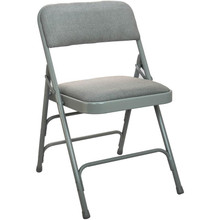 2-Pack Advantage Grey Padded Metal Folding Chair - Grey 1-in Fabric Seat [FLF-DPI903F-GG-2]