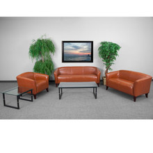 HERCULES Imperial Series Reception Set in Cognac LeatherSoft [FLF-111-SET-CG-GG]