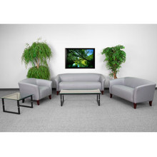 HERCULES Imperial Series Reception Set in Gray LeatherSoft [FLF-111-SET-GY-GG]