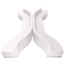 HERCULES Alon Series Melrose White LeatherSoft Reception Configuration, 10 Pieces [FLF-ZB-803-630-SET-WH-GG]