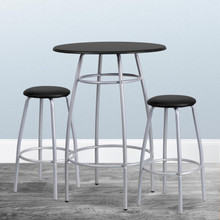 Bar Height Table Set with Padded Stools [FLF-YB-YJ922-GG]