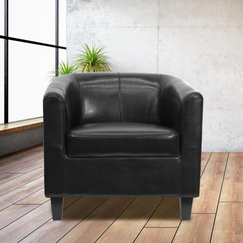 TON社　BLACK ダイニングチェア Alex Gufler　黒 デザイナー Black LeatherSoft Lounge Chair [FLF-BT-873-BK-GG
