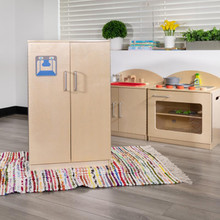 Children's Wooden Kitchen Refrigerator for Commercial or Home Use - Safe, Kid Friendly Design [FLF-MK-DP003-GG]
