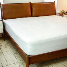 Capri Comfortable Sleep White Mattress Pad - Deep Pocket - Twin Size - Quilted Cotton Top - Hypoallergenic - Fits 8"-21" Mattresses [FLF-RF-REM-09-T-GG]