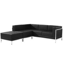 HERCULES Imagination Series Black LeatherSoft Sectional Configuration, 3 Pieces [FLF-ZB-IMAG-SECT-SET9-GG]