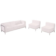 HERCULES Imagination Series Melrose White LeatherSoft Sofa & Chair Set [FLF-ZB-IMAG-SET13-WH-GG]