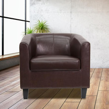 Brown LeatherSoft Lounge Chair [FLF-BT-873-BN-GG]
