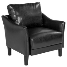 Asti Upholstered Chair in Black LeatherSoft [FLF-SL-SF915-1-BLK-GG]