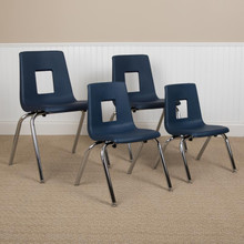 Advantage Navy Student Stack School Chair - 12-inch [FLF-ADV-SSC-12NAVY]