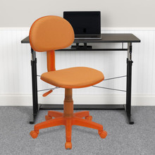 Low Back Orange Adjustable Student Swivel Task Office Chair with Padded Mesh Seat and Back - Homeschool Study Chair [FLF-BT-698-ORANGE-GG]