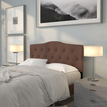 Cambridge Tufted Upholstered Full Size Headboard in Camel Fabric [FLF-HG-HB1708-F-C-GG]