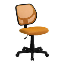 Low Back Orange Mesh Swivel Task Office Chair [FLF-WA-3074-OR-GG]