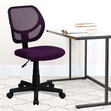Low Back Purple Mesh Swivel Task Office Chair [FLF-WA-3074-PUR-GG]
