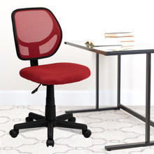Low Back Red Mesh Swivel Task Office Chair [FLF-WA-3074-RD-GG]
