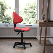 Red Fabric Swivel Ergonomic Task Office Chair [FLF-BT-699-RED-GG]