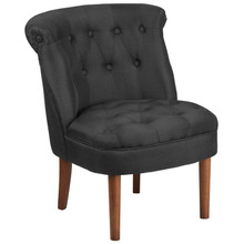 HERCULES Kenley Series Black Fabric Tufted Chair [FLF-QY-A01-BK-GG]