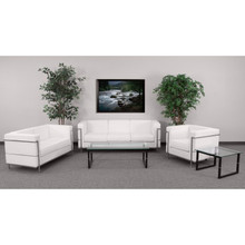 HERCULES Regal Series Reception Set in Melrose White LeatherSoft [FLF-ZB-REGAL-810-SET-WH-GG]