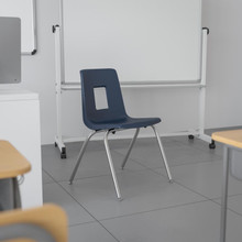 Advantage Navy Student Stack School Chair - 16-inch [FLF-ADV-SSC-16NAVY]