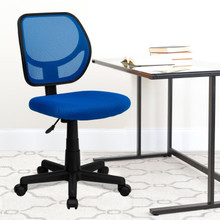 Low Back Blue Mesh Swivel Task Office Chair [FLF-WA-3074-BL-GG]