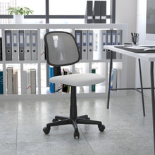 Flash Fundamentals Mid-Back White Mesh Swivel Task Office Chair with Pivot Back, BIFMA Certified [FLF-LF-134-WH-GG]