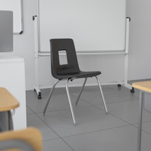 Advantage Black Student Stack School Chair - 18-inch [FLF-ADV-SSC-18BLK]