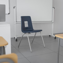 Advantage Navy Student Stack School Chair - 18-inch [FLF-ADV-SSC-18NAVY]