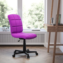 Mid-Back Purple Quilted Vinyl Swivel Task Office Chair [FLF-GO-1691-1-PUR-GG]