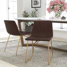 18 inch Dining Table Height Chair, Mid-Back Sled Base Dining