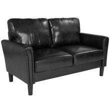 Bari Upholstered Loveseat in Black LeatherSoft [FLF-SL-SF920-2-BLK-GG]