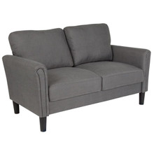 Bari Upholstered Loveseat in Dark Gray Fabric [FLF-SL-SF920-2-DGY-F-GG]