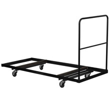 Black Folding Table Dolly for 30''W x 72''D Rectangular Folding Tables [FLF-NG-DY3072-GG]